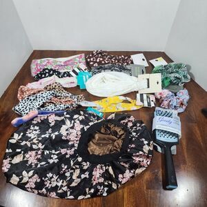 Women's Hand Bands Scrunchie and Hair Brush Lot
